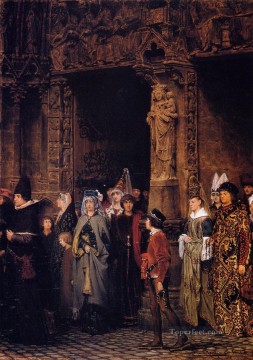 15 世紀に教会を去る ロマンチックなサー・ローレンス・アルマ・タデマ Oil Paintings